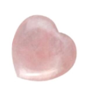 Rose Quartz Gemstone Heart Pink Love Stone Worry Rock Carved Pocket Gem Hearts